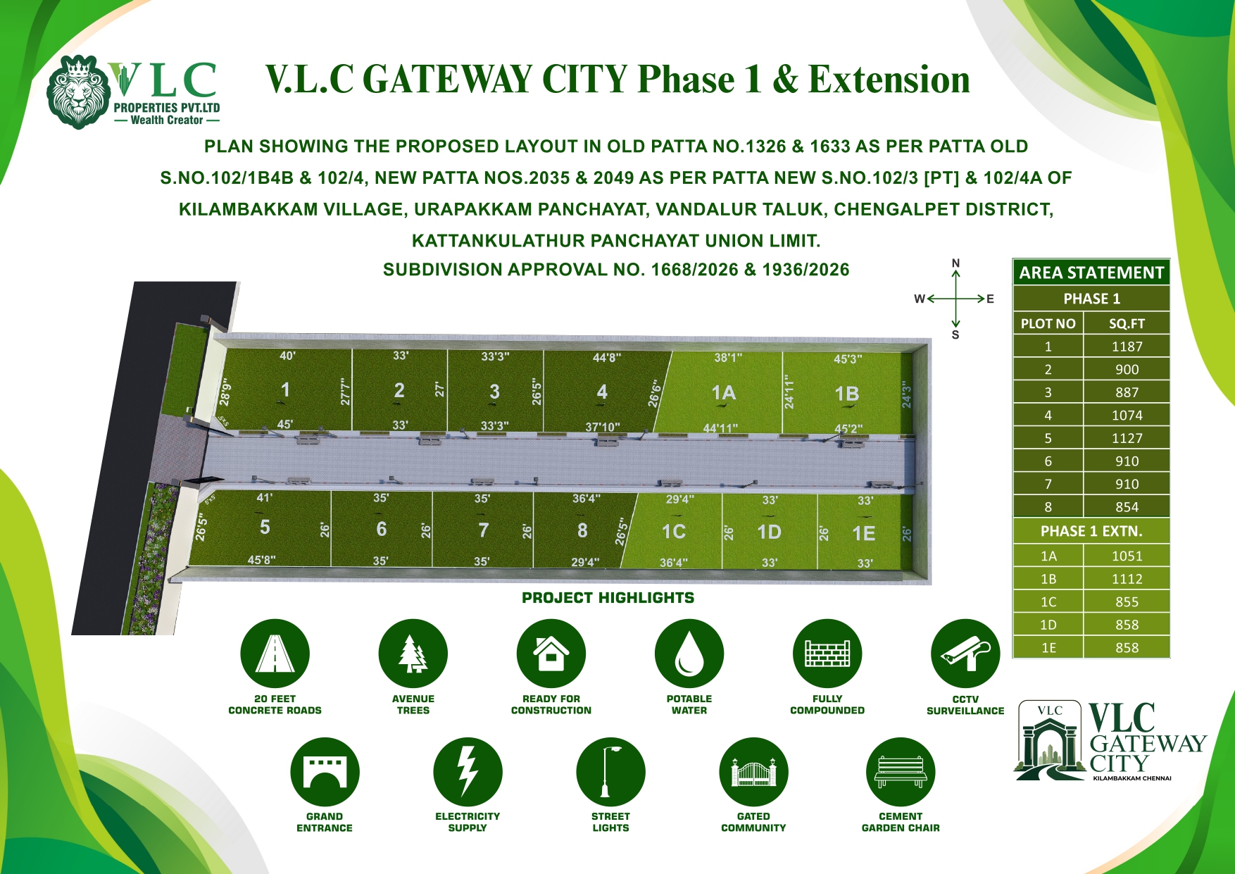 VLC Gateway City Phase 1 & Extension Layout Plan